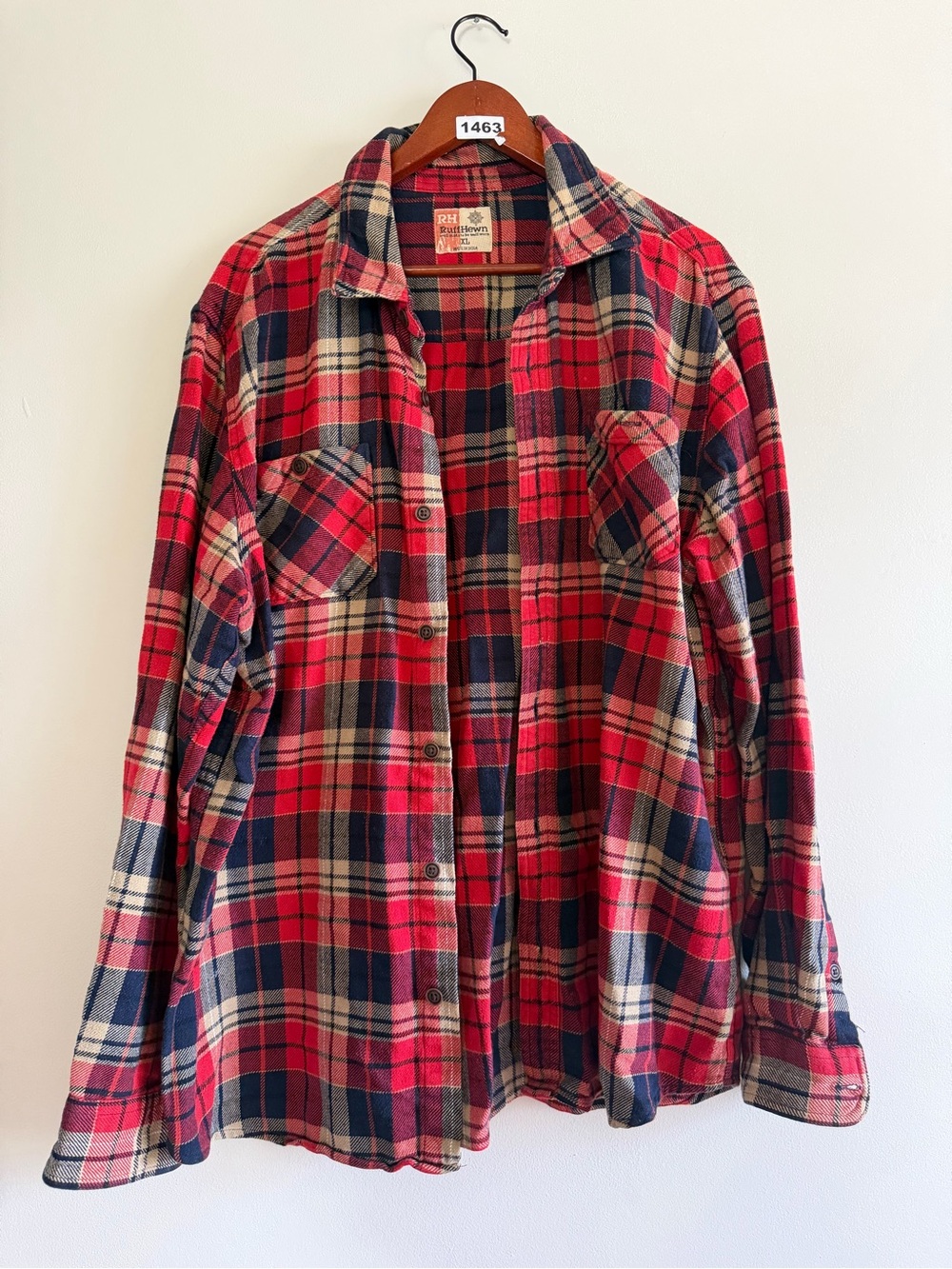 Ruff Hewn Plaid Flannel Shirt XL | Grunge Workwear